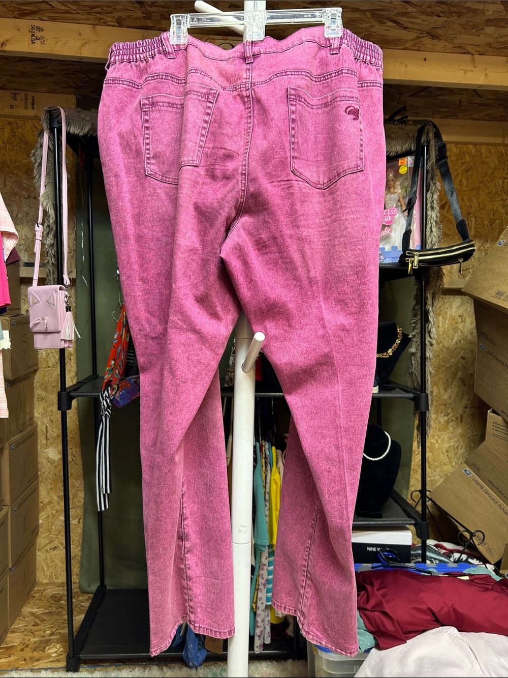 DG2 by Diane Gilman Pink High-Rise Skinny Jeans Size 24W - Picture 2 of 3